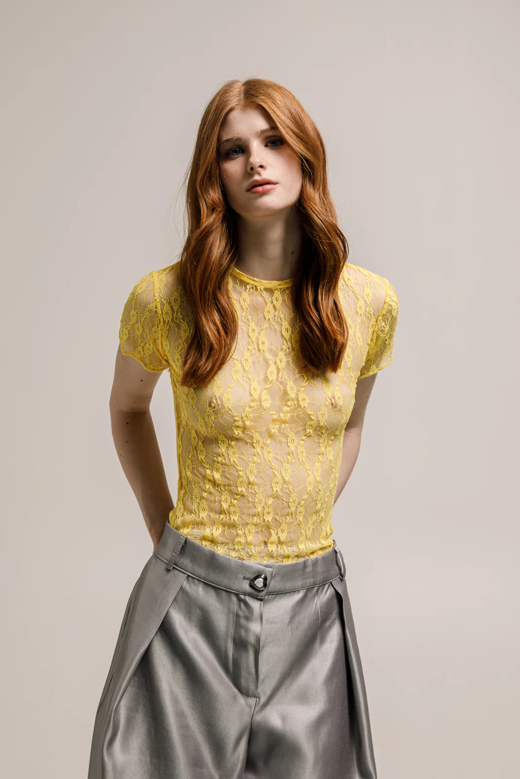 Adriel Bodysuit Lace Yellow - Image 5