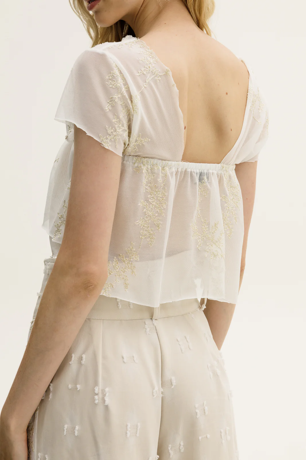 Ahanu Ruffled Top Vanilla - Image 4