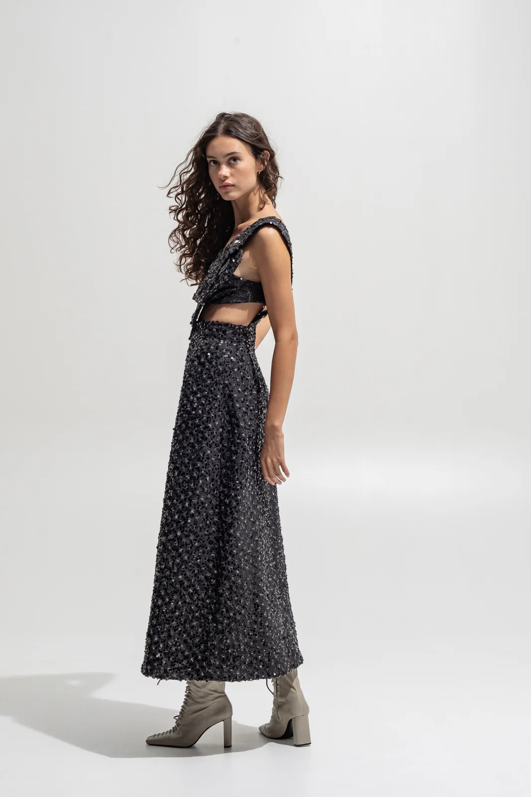 Alawa Denim Overall Skirt Black - Image 5
