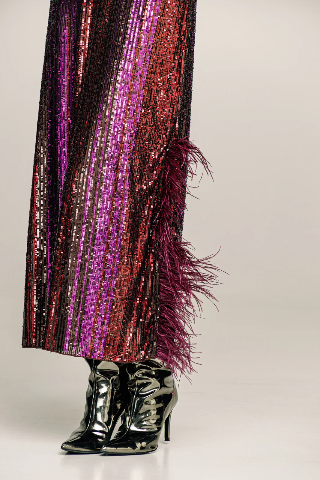 Angeni Sequined Dress Purple - Image 3