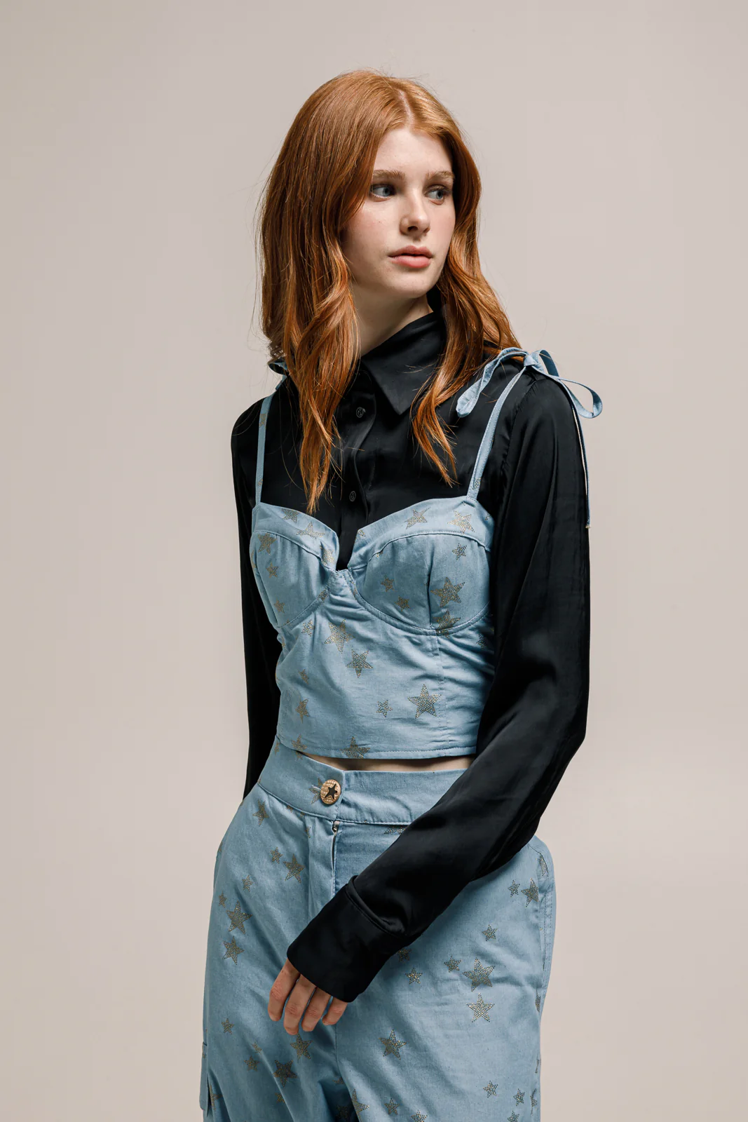 Bahia Denim Corset Light Blue - Image 3