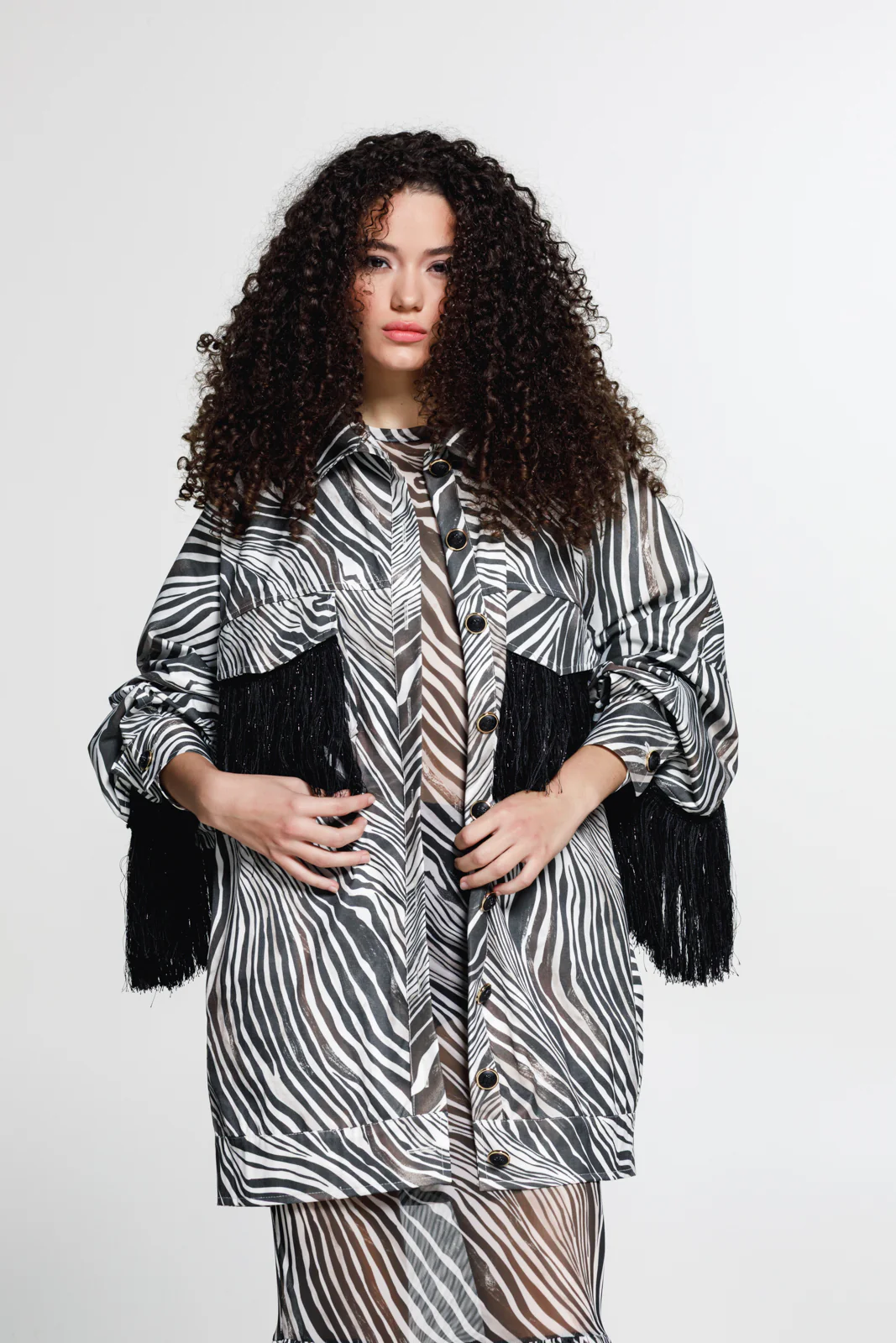 Bitziil Jacket Printed Cream - Image 3