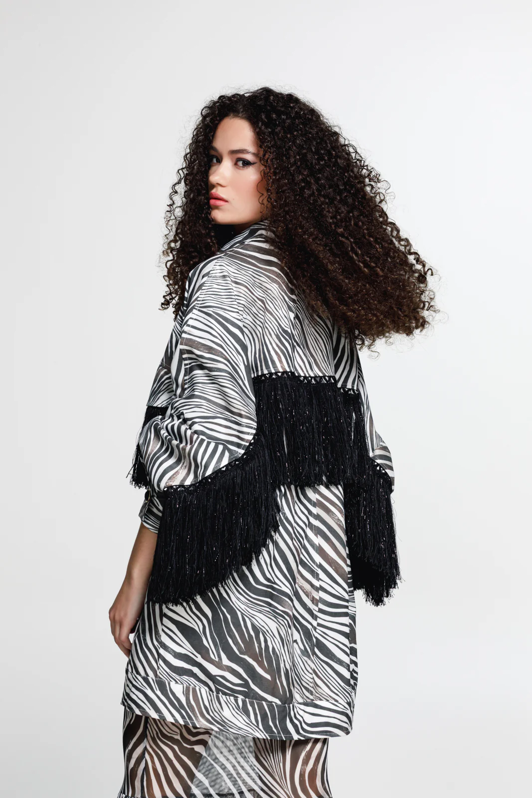 Bitziil Jacket Printed Cream - Image 4