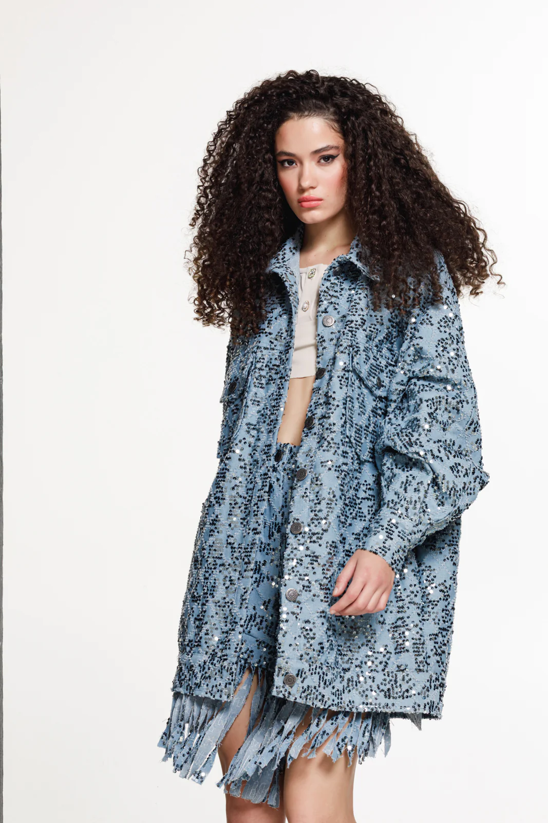 Chimalus Denim Jacket Light Blue - Image 4