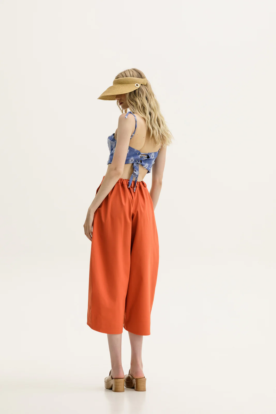 Chogan Cropped Pants Orange - Image 3