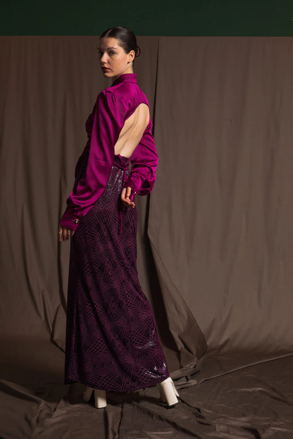 Ciquala Skirt Velvet Magenta - Image 4