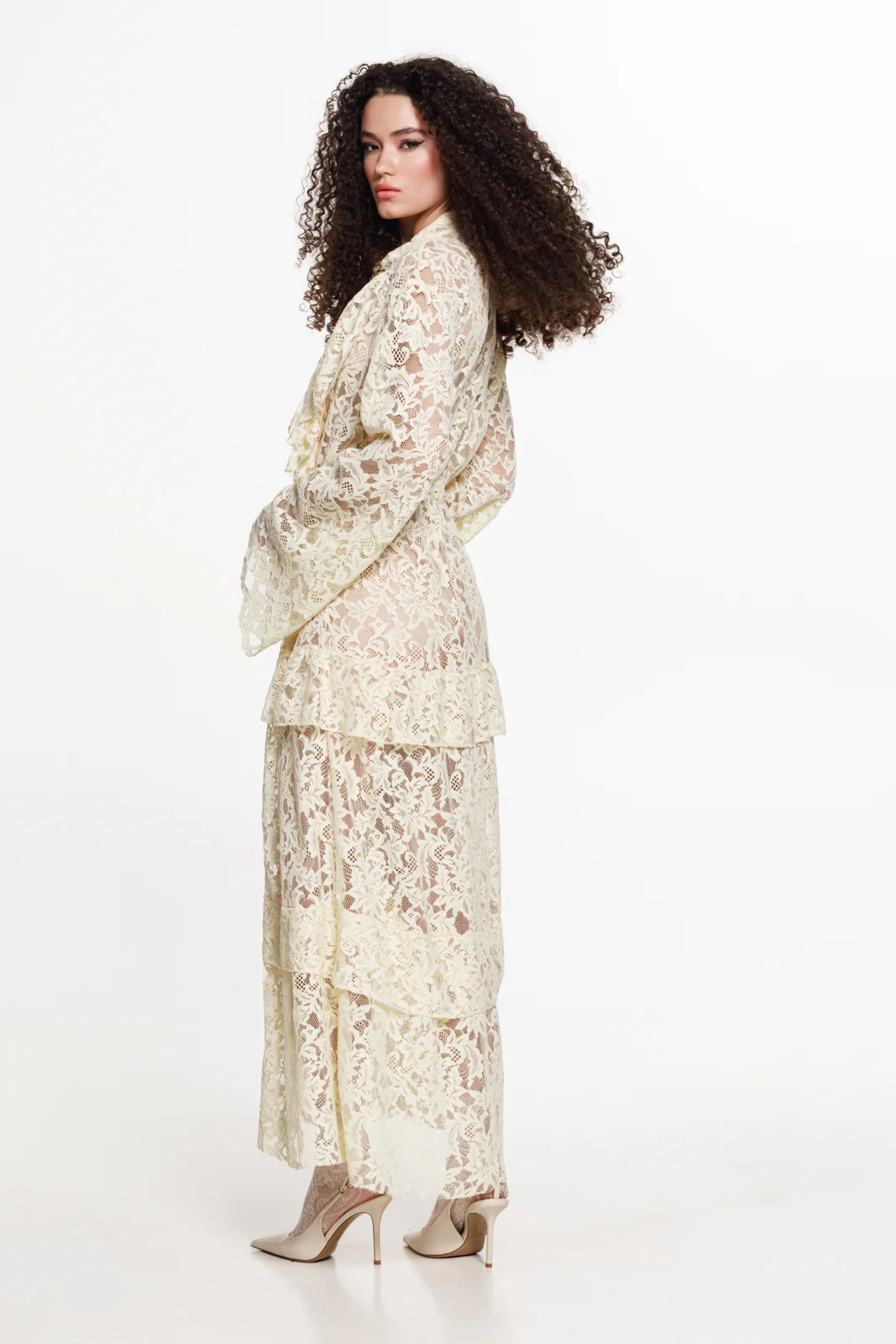 Dakota Lace Dress Mellow Yellow - Image 4