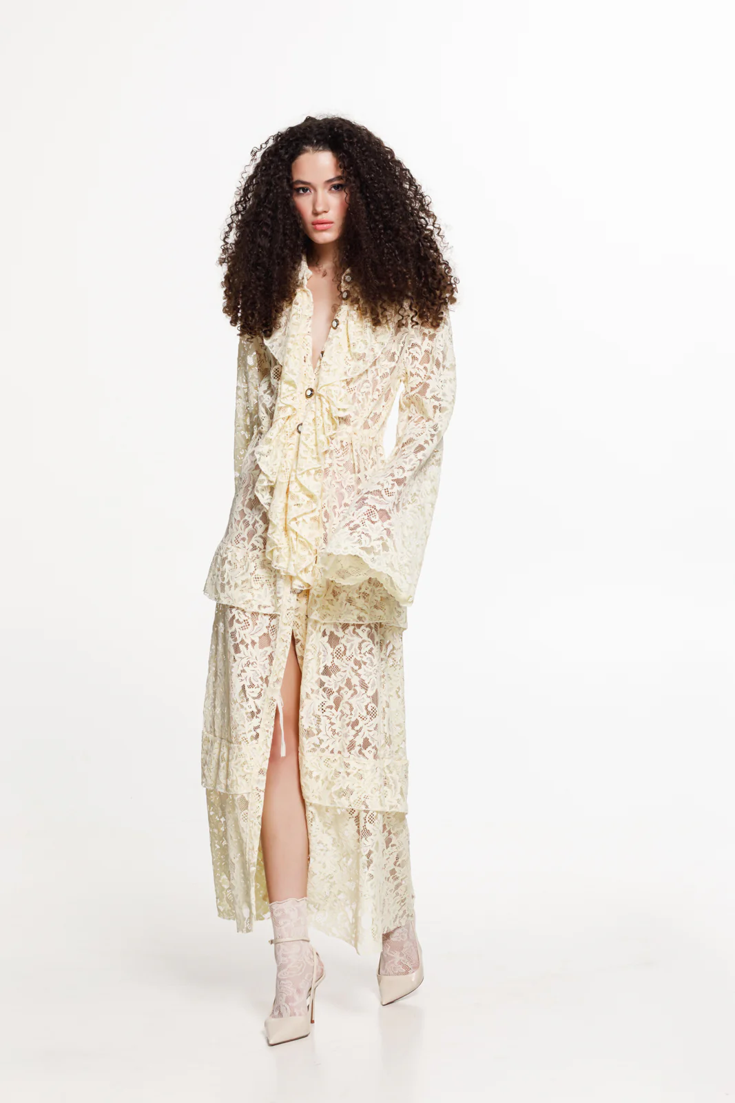 Dakota Lace Dress Mellow Yellow - Image 5