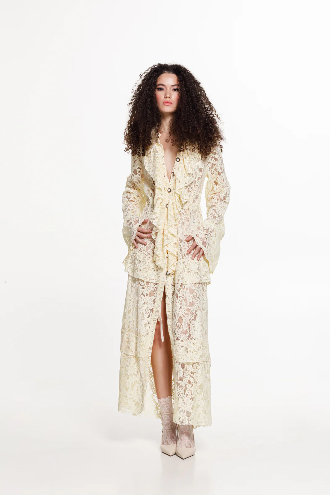 Dakota Lace Dress Mellow Yellow - Image 6