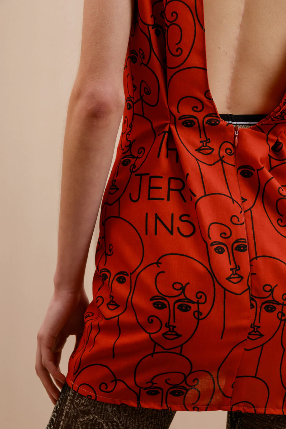 Denali Mini Dress Printed Rust - Image 4