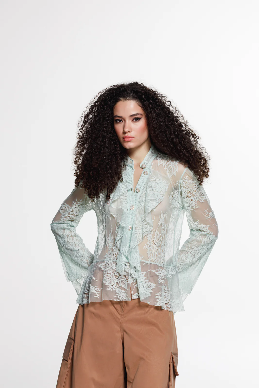 Elan Lace Shirt Mint - Image 5