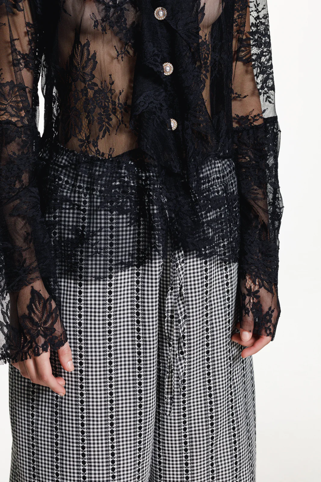 Elan Lace Shirt Black - Image 3