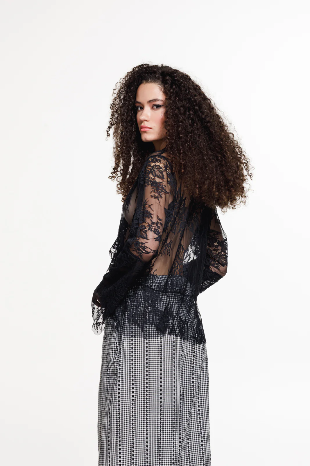 Elan Lace Shirt Black - Image 4