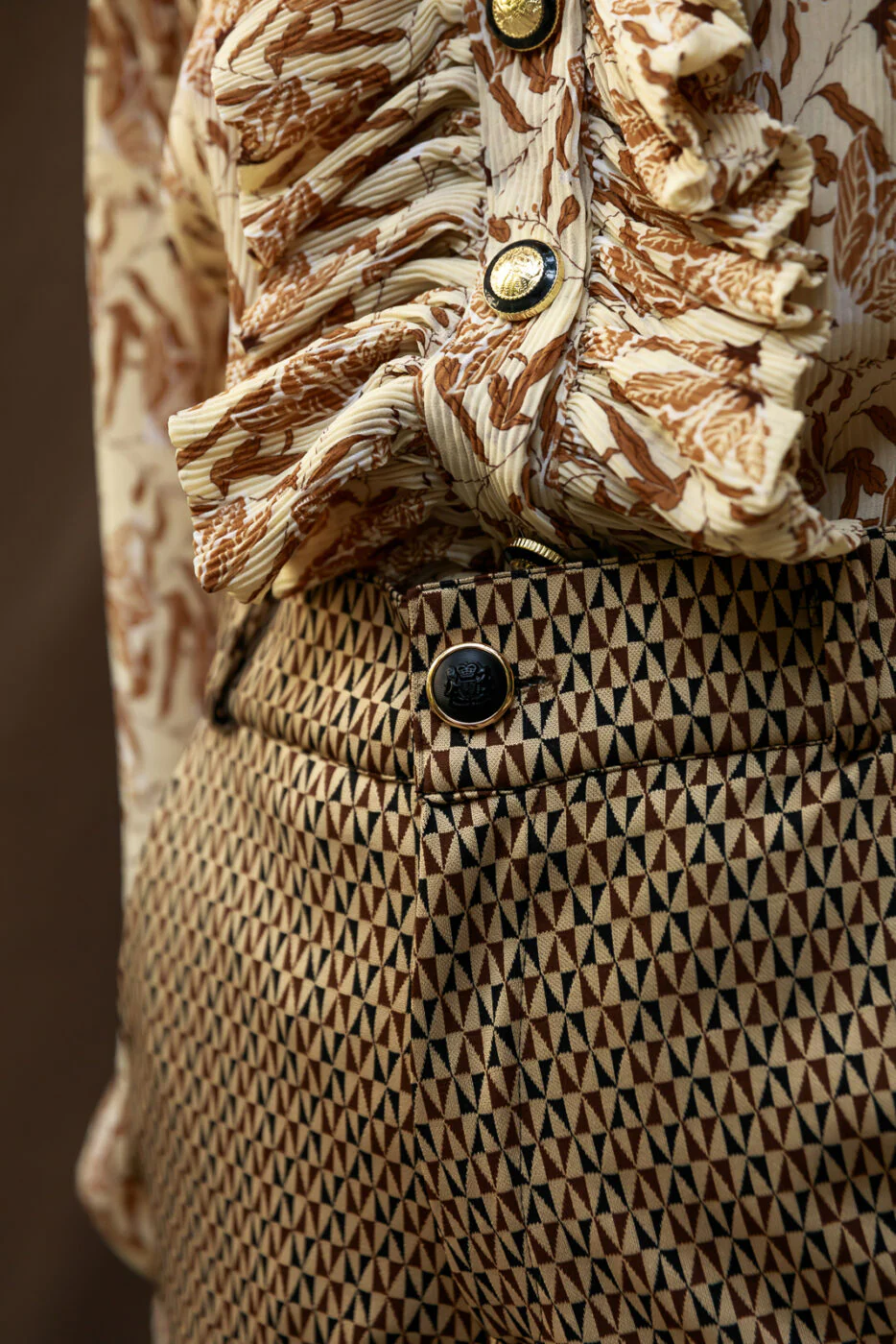 Enyeto Pants Plaid Rust - Image 3