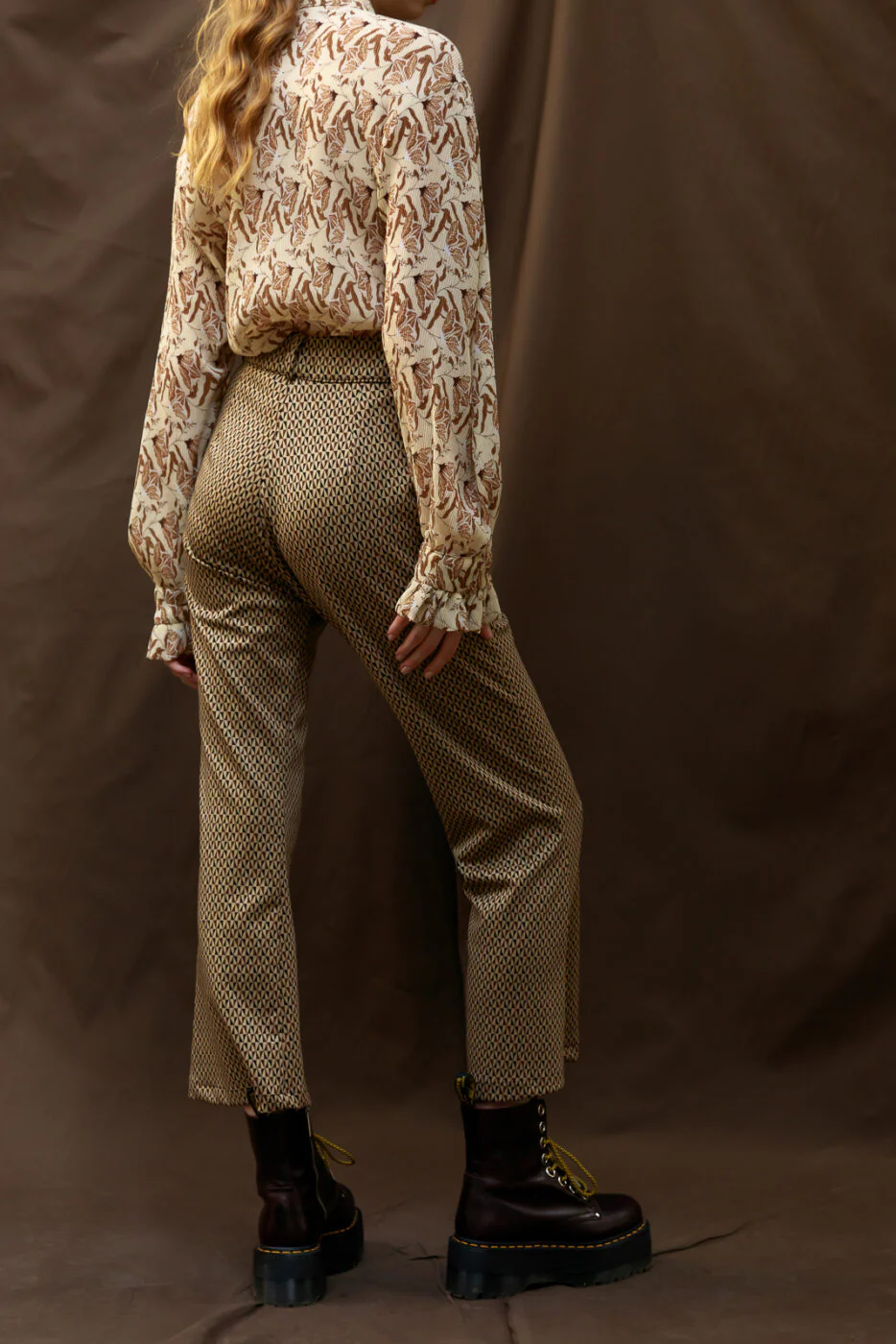 Enyeto Pants Plaid Rust - Image 4