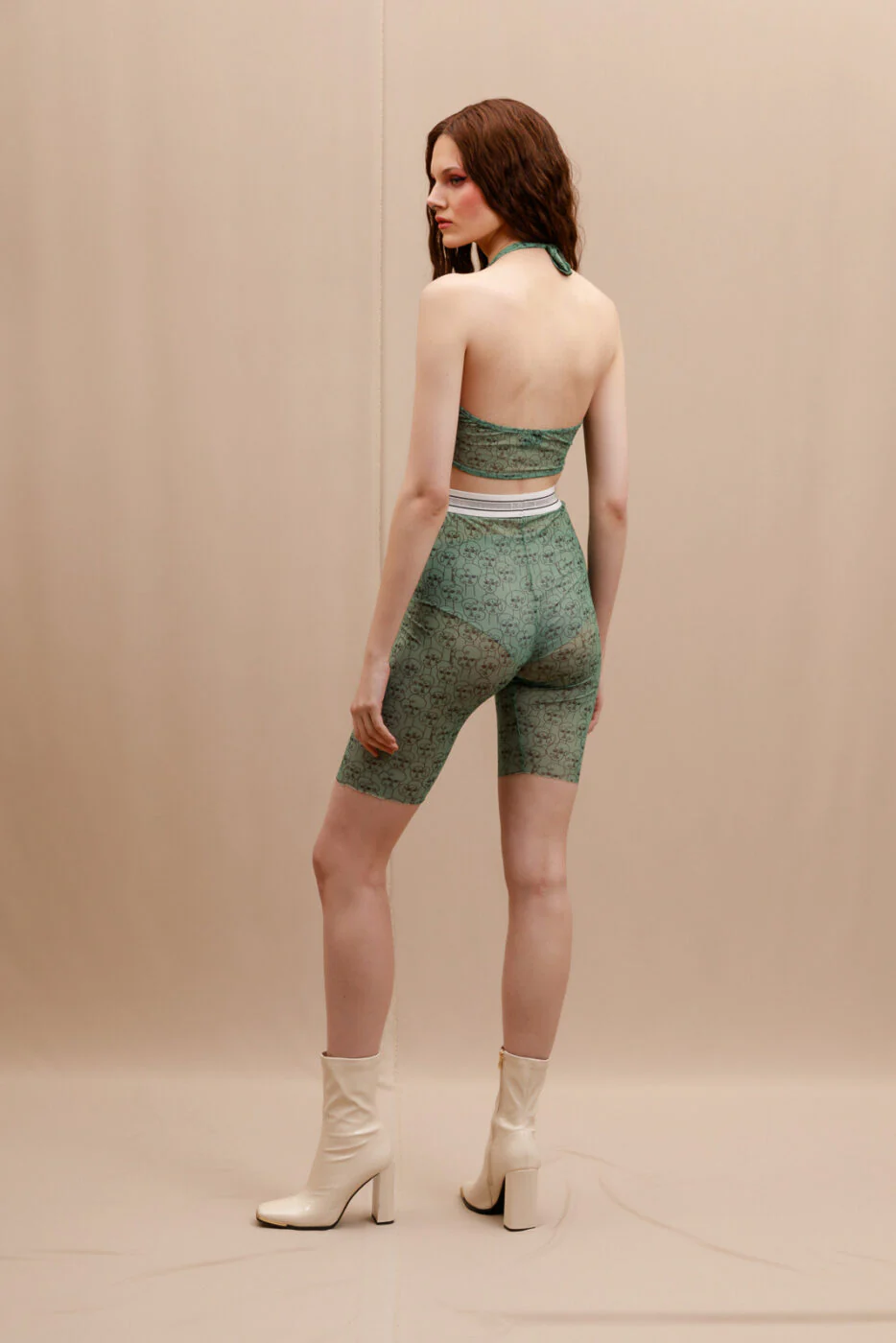 Eyota Bike Shorts Printed Mint - Image 5
