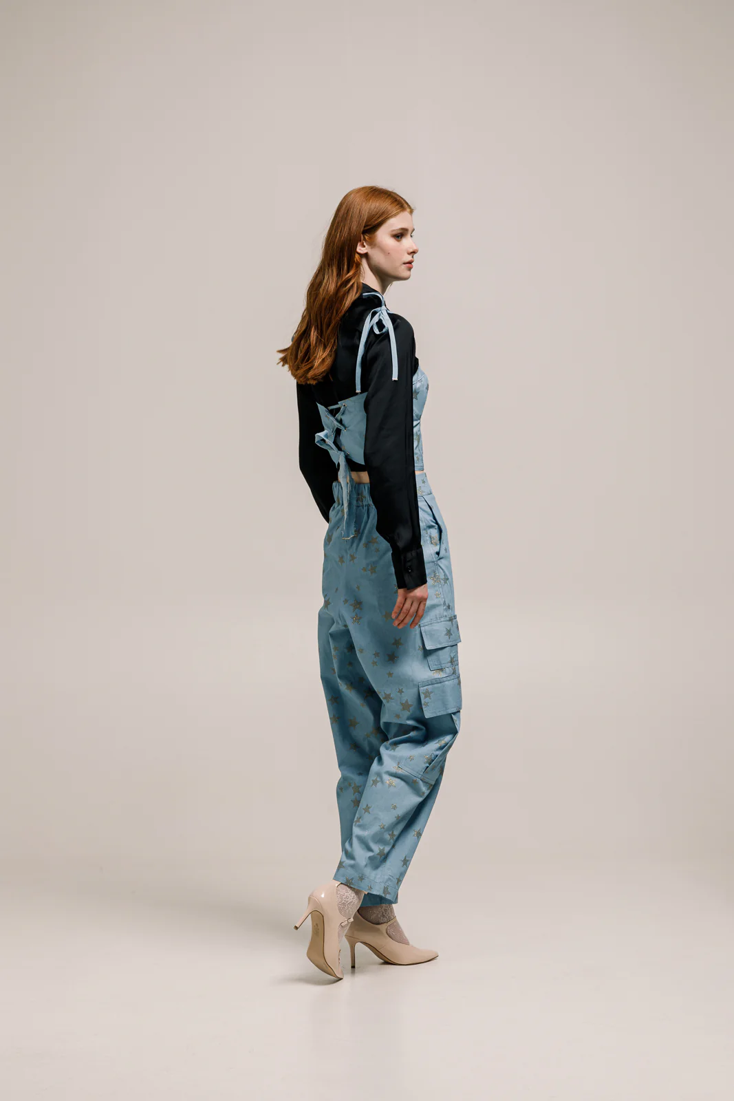Gabby Denim Cargo Pants Light Blue - Image 5