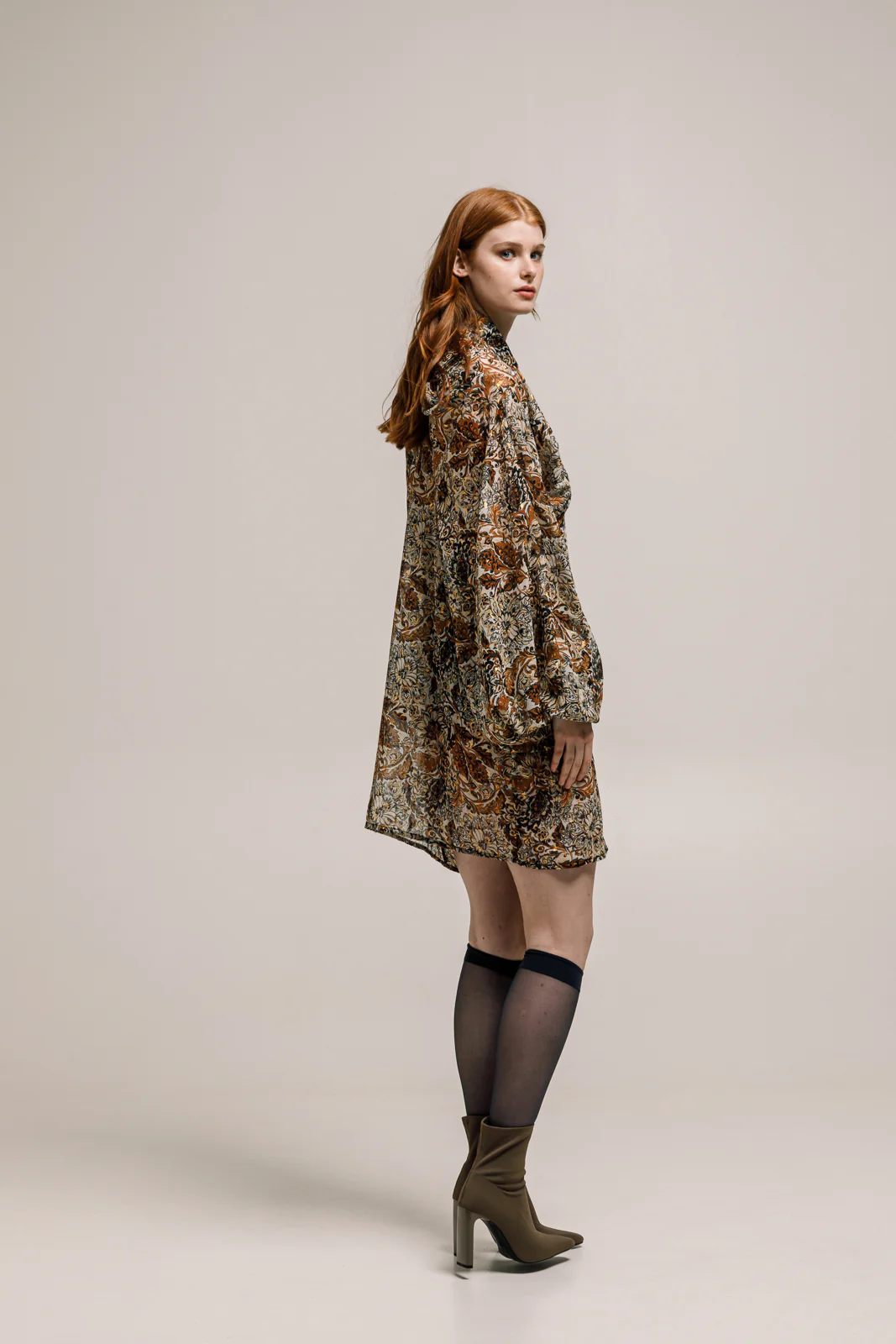 Halifa Shirt Printed Brown - Image 2