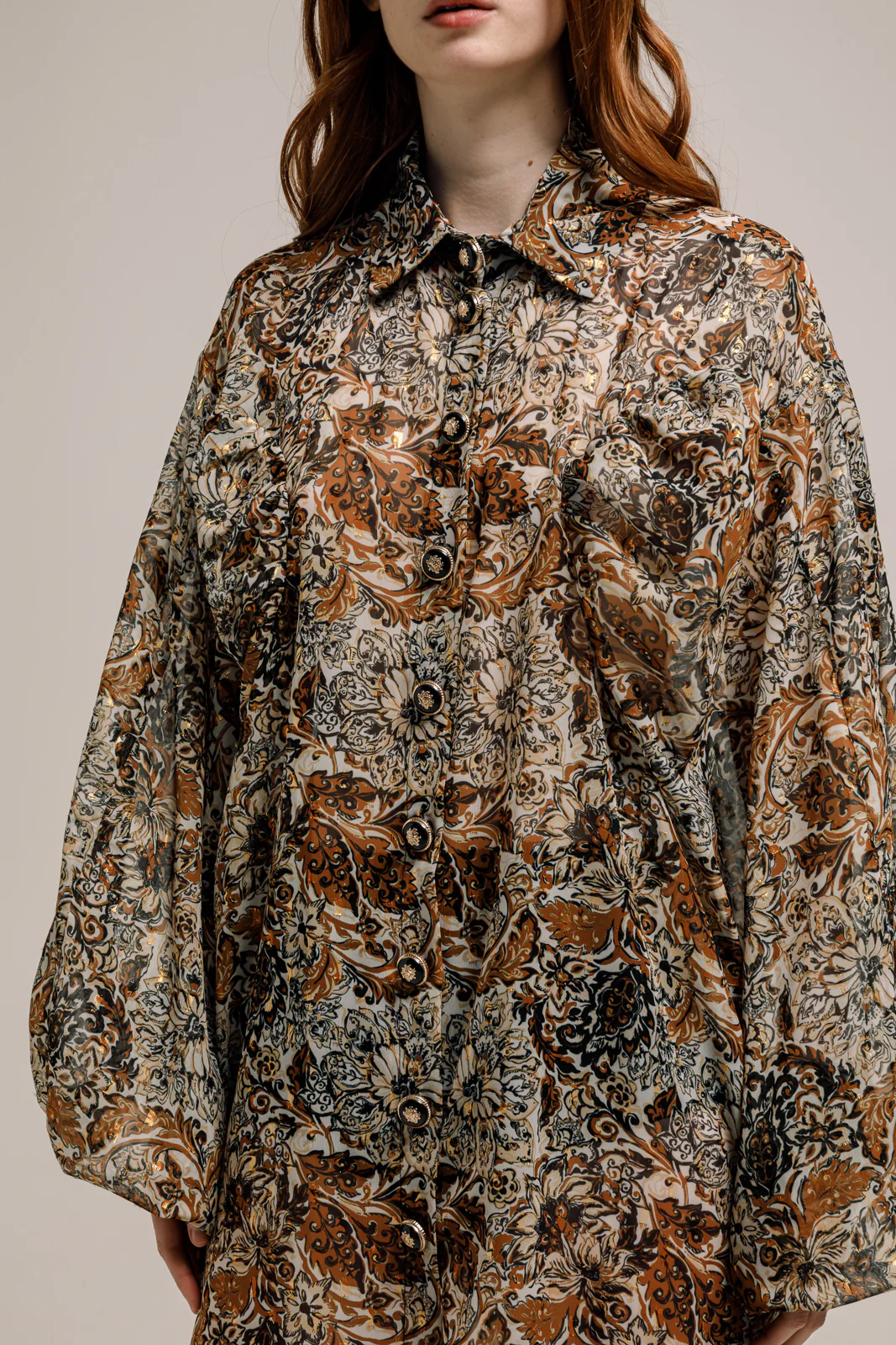 Halifa Shirt Printed Brown - Image 4