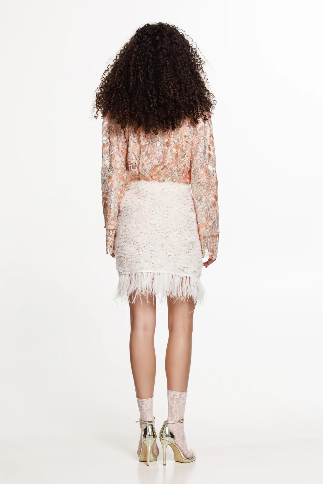 Halona Feathered Skirt Vanilla - Image 3