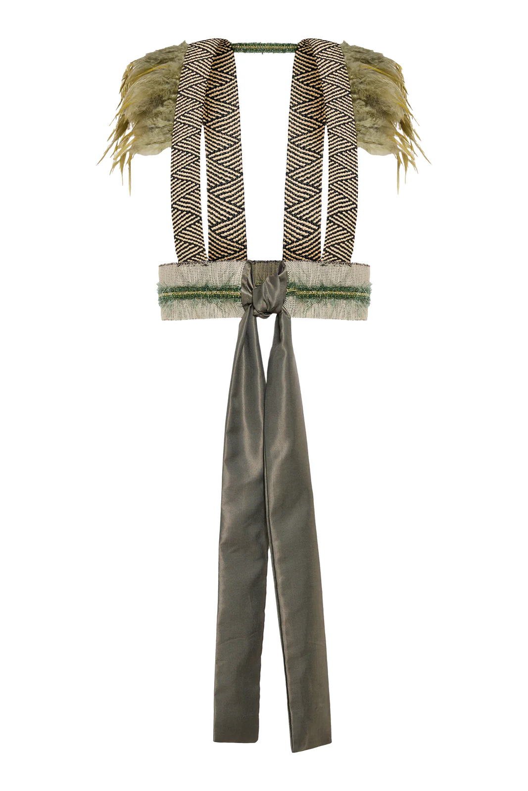 Sachit Feathered Vest Green - Image 3