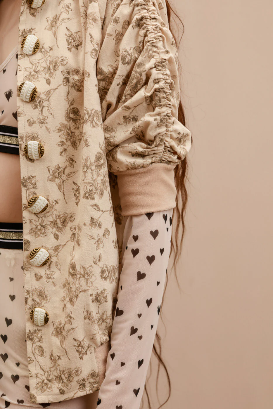 Istu Bomber Jacket Printed Beige - Image 6