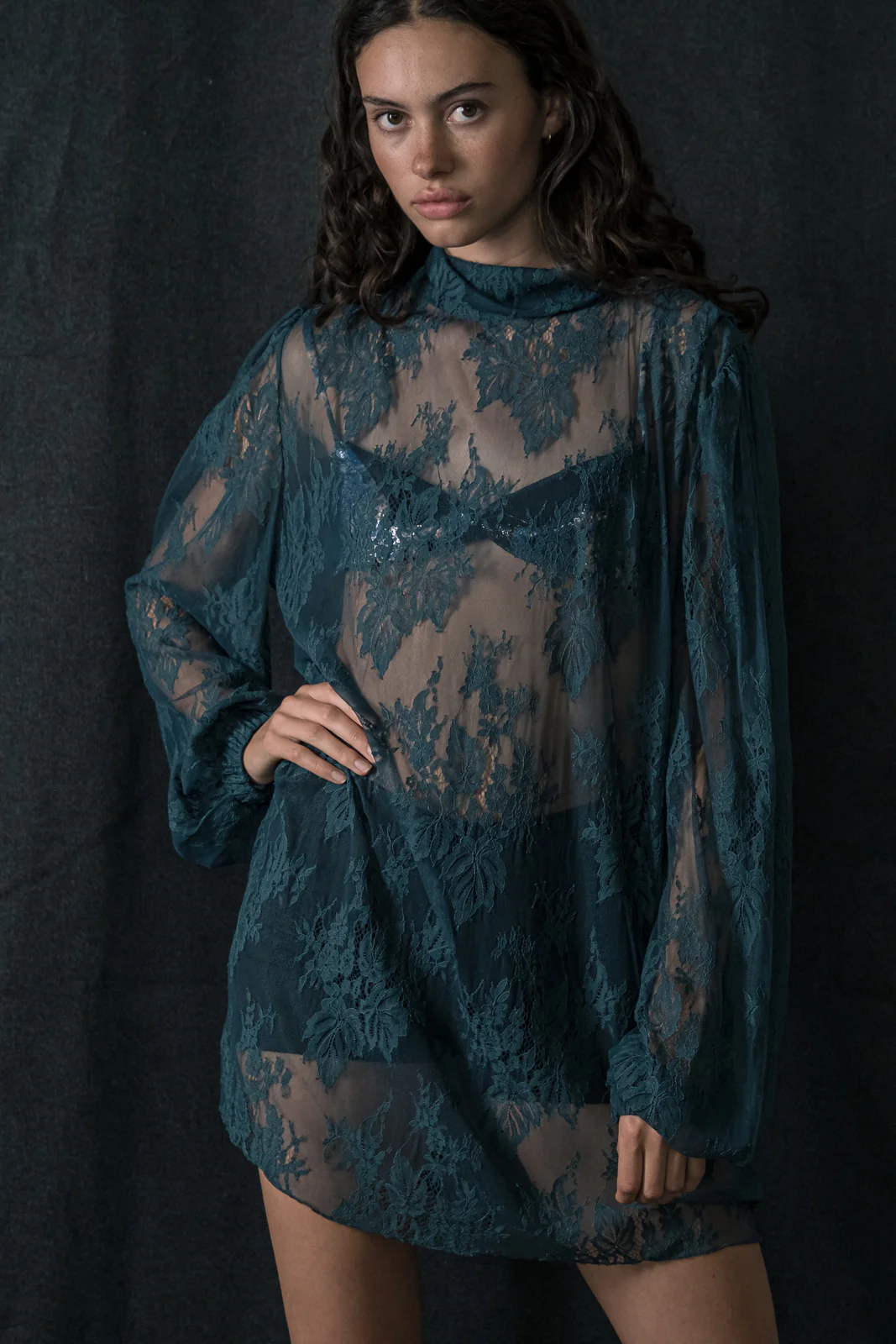 Kai Top Dress Teal Blue - Image 3