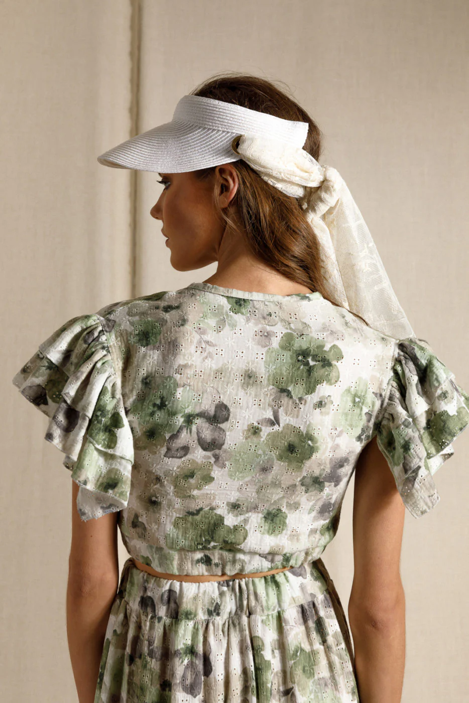 Kaniya Ruffled Top Printed Green - Image 3