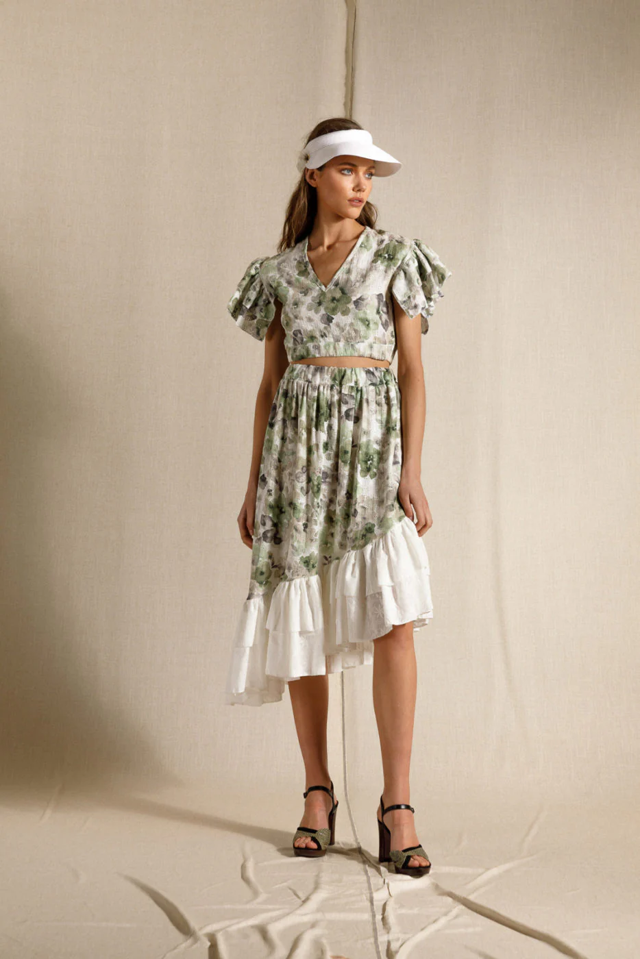 Kaniya Ruffled Top Printed Green - Image 4