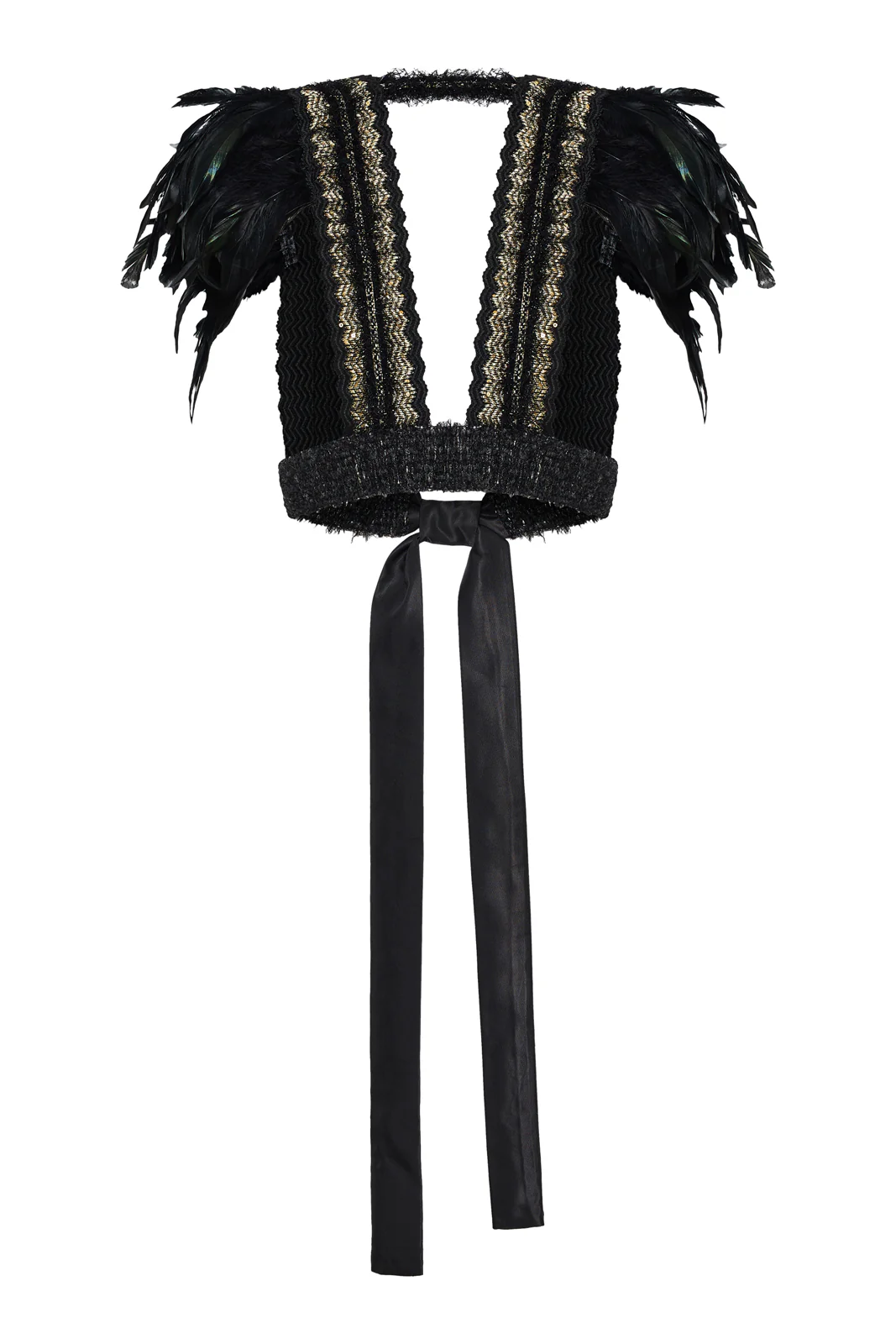 Kishil Feathered Vest Black - Image 4