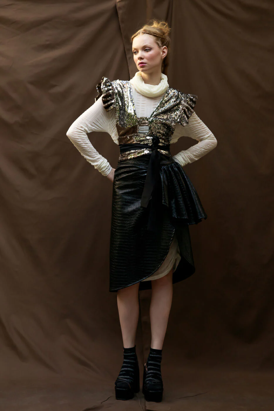 Koko Faux-leather Skirt Black - Image 6