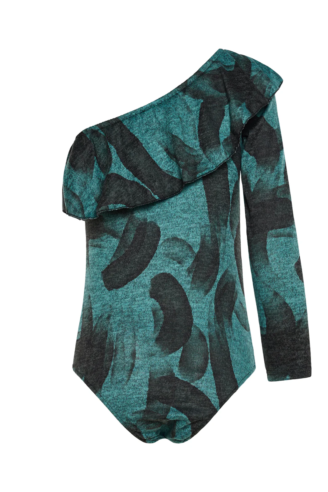 Mancato Bodysuit Printed Teal Blue - Image 3