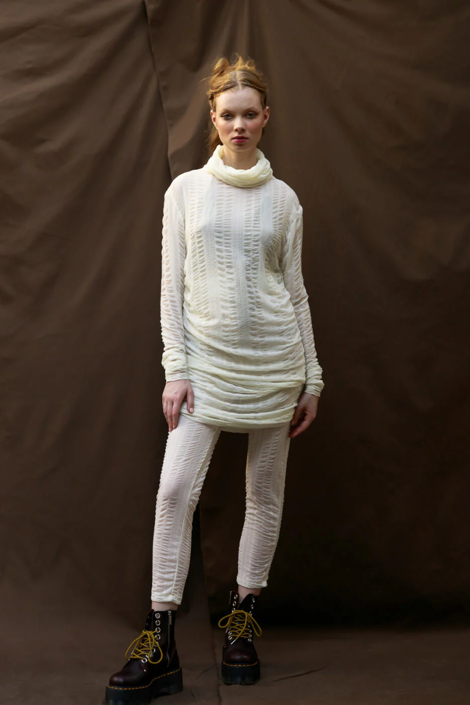 Mona Turtleneck Top Off-white - Image 4