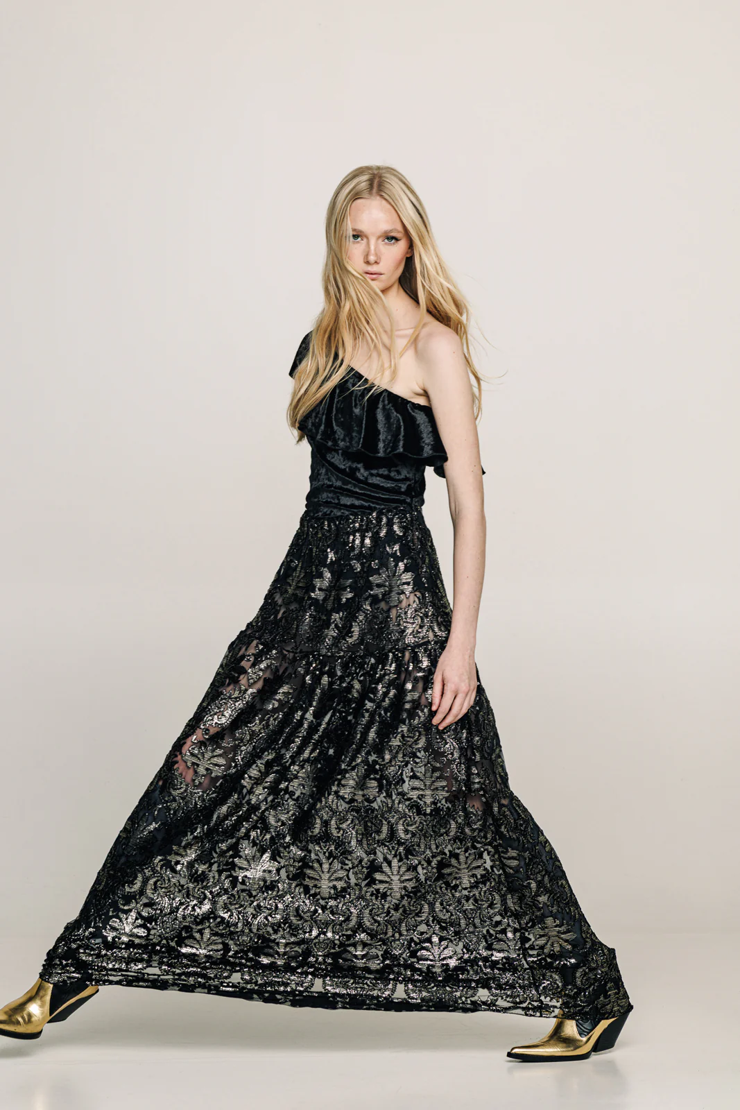 Motega Skirt Embroidered Gold - Image 3