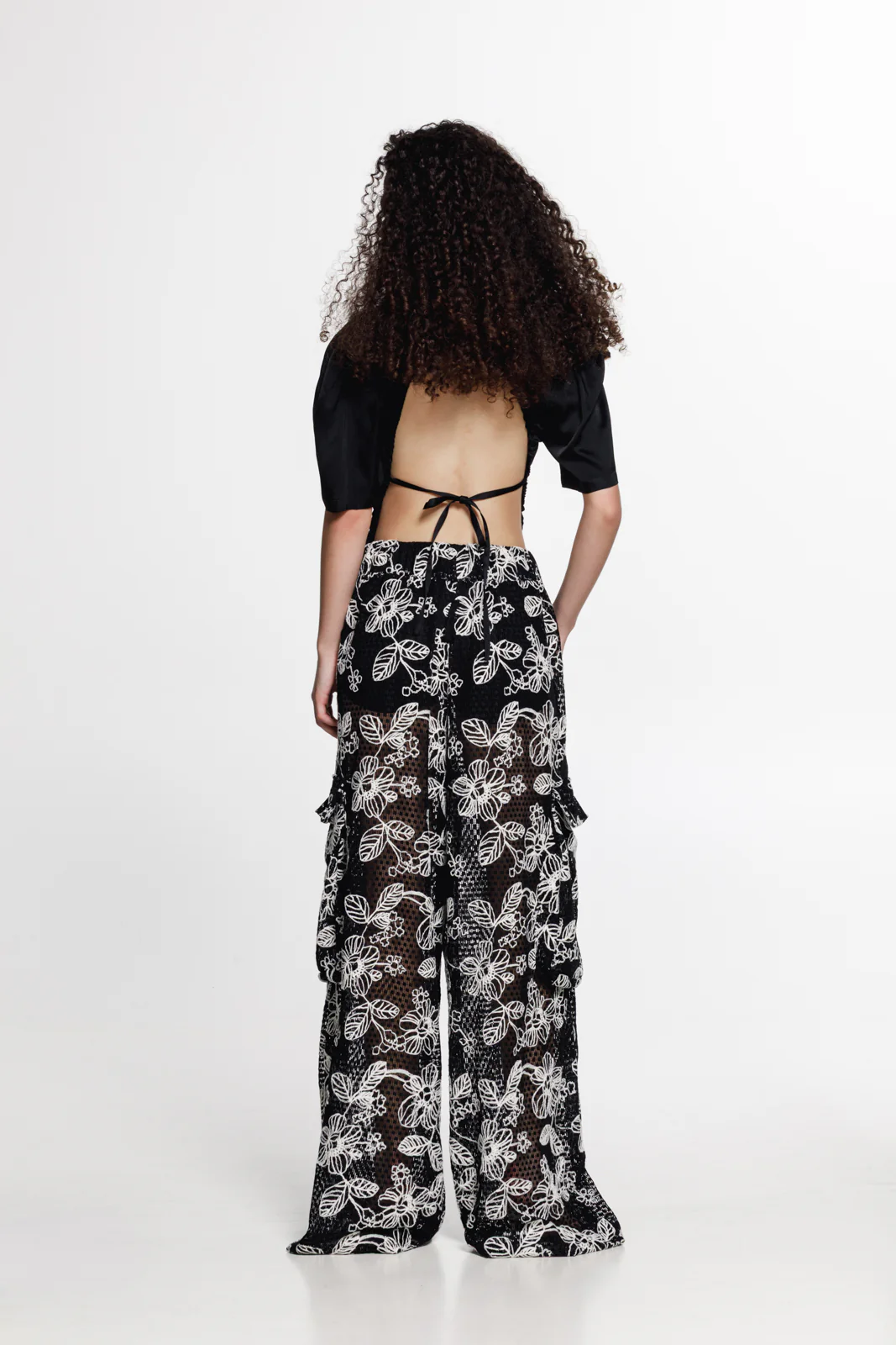 Nawat Embroidered Pants Black - Image 4