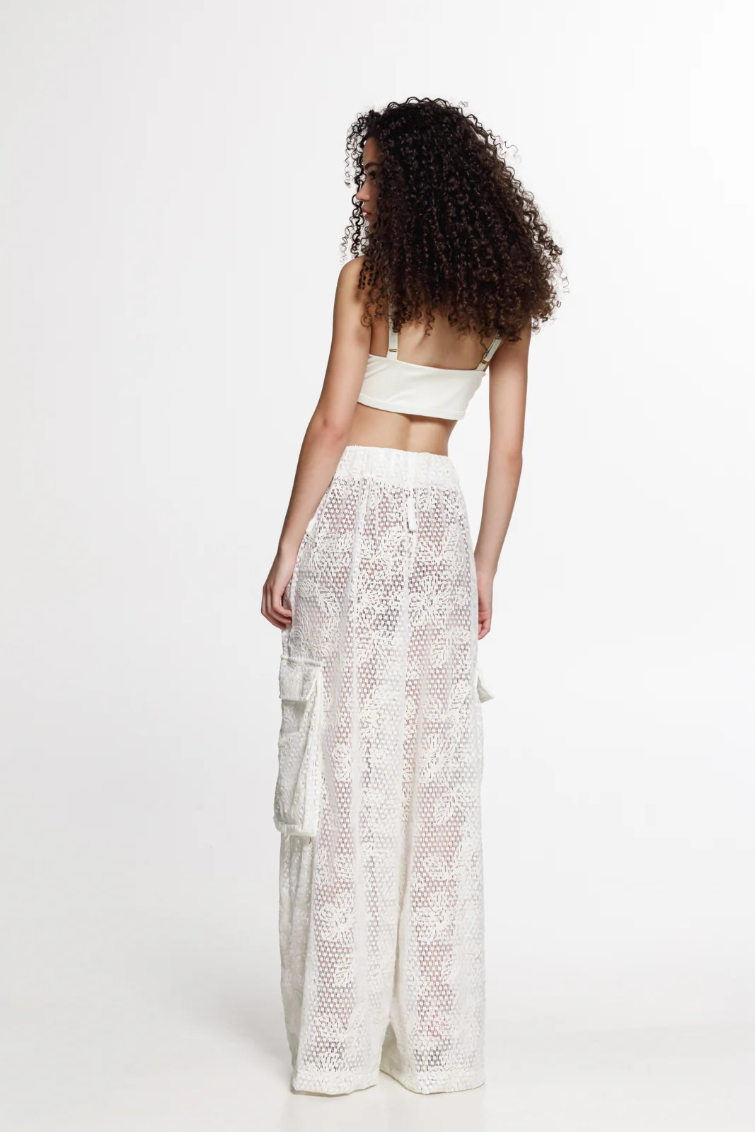 Nawat Embroidered Pants Vanilla - Image 4