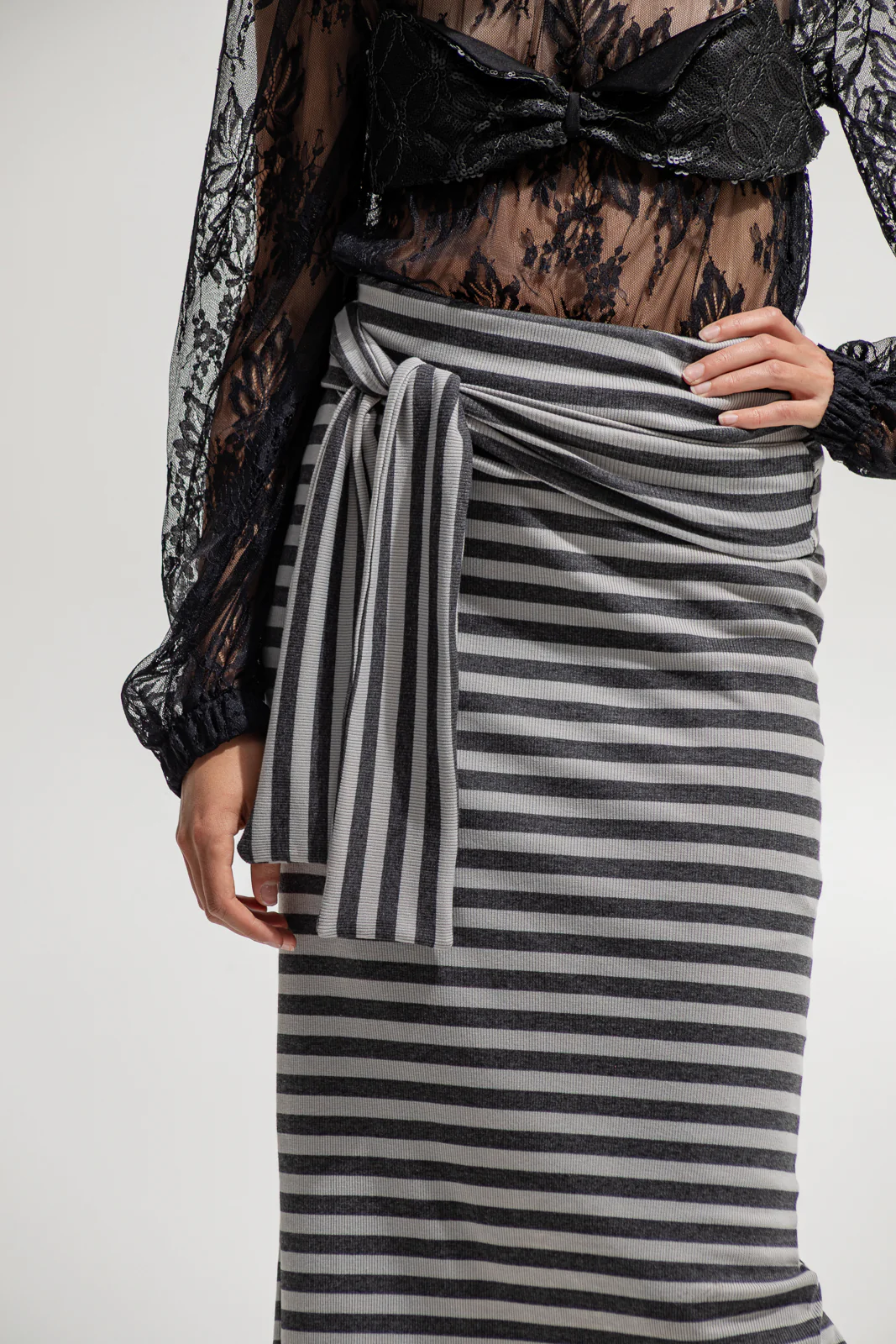 Neka Dress Striped Grey - Image 6