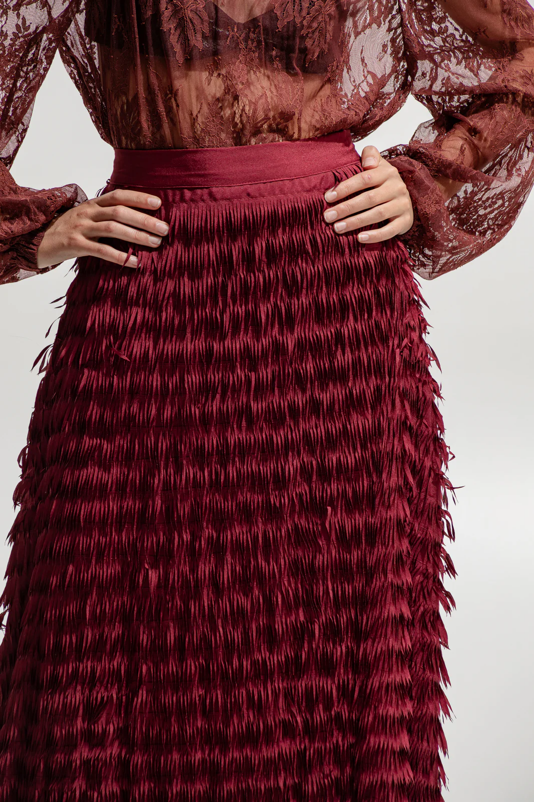 Ogima Maxi Skirt Bordeaux - Image 4