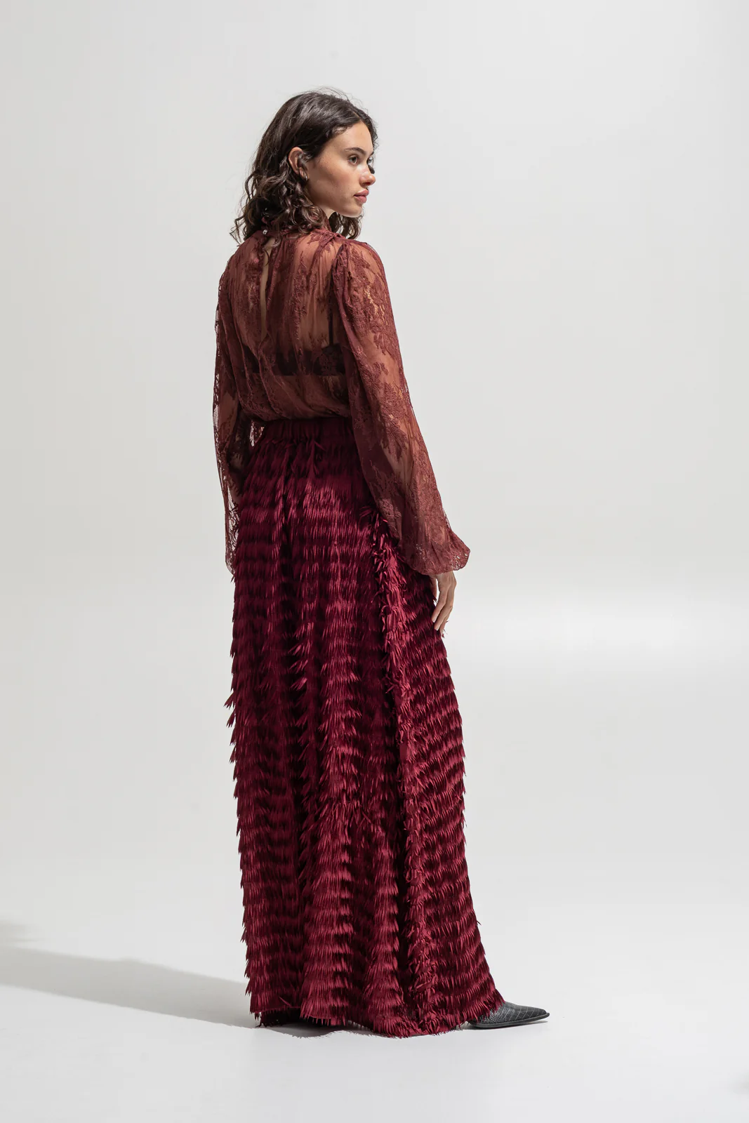 Ogima Maxi Skirt Bordeaux - Image 5