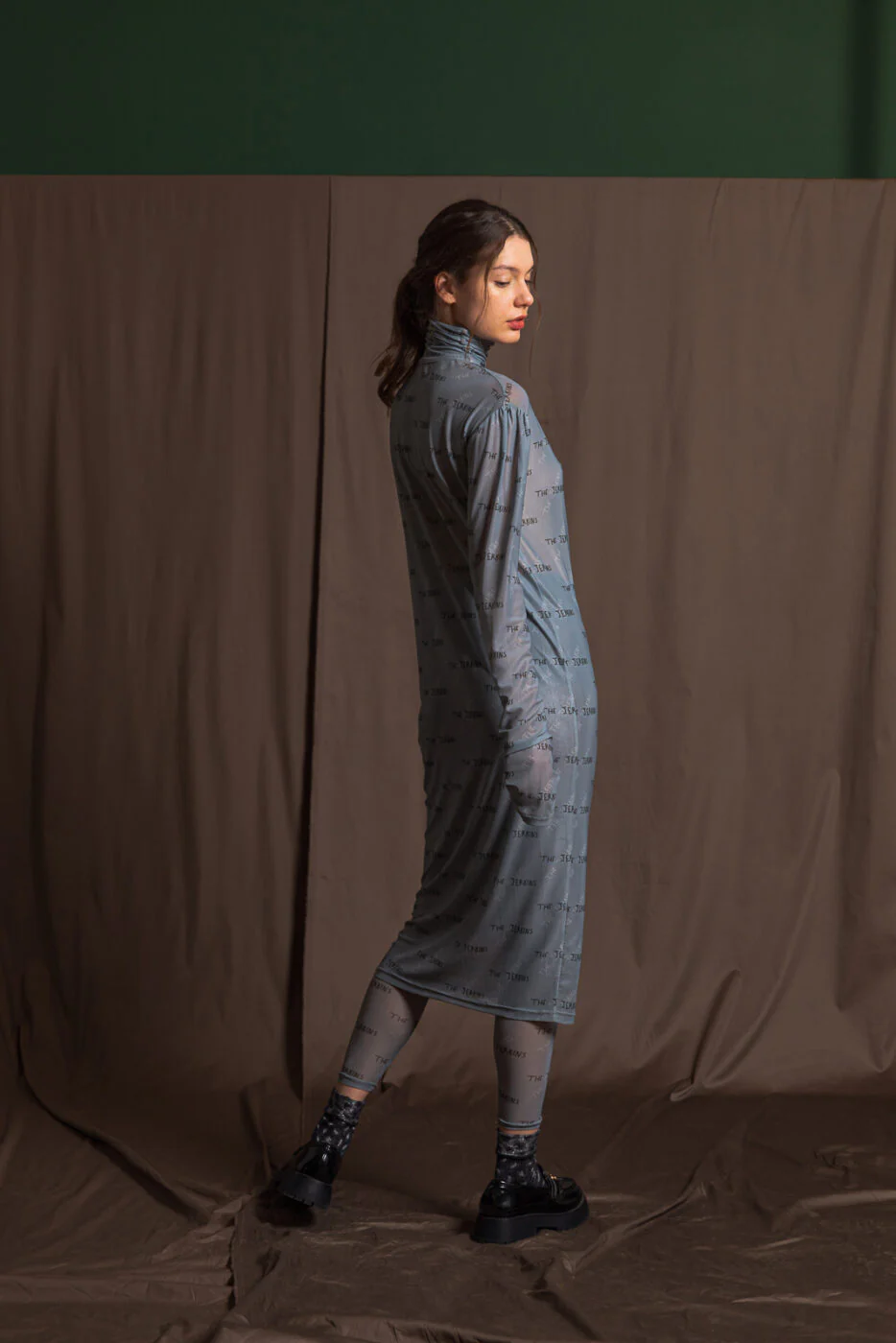 Olathe Logo Dress Printed Grey - Image 3
