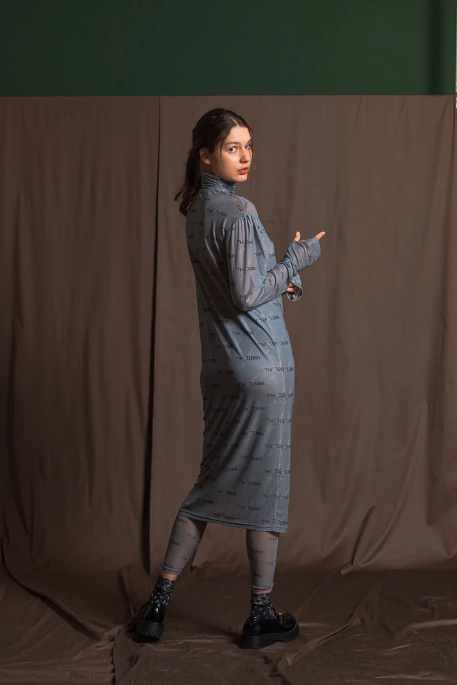 Olathe Logo Dress Printed Grey - Image 5