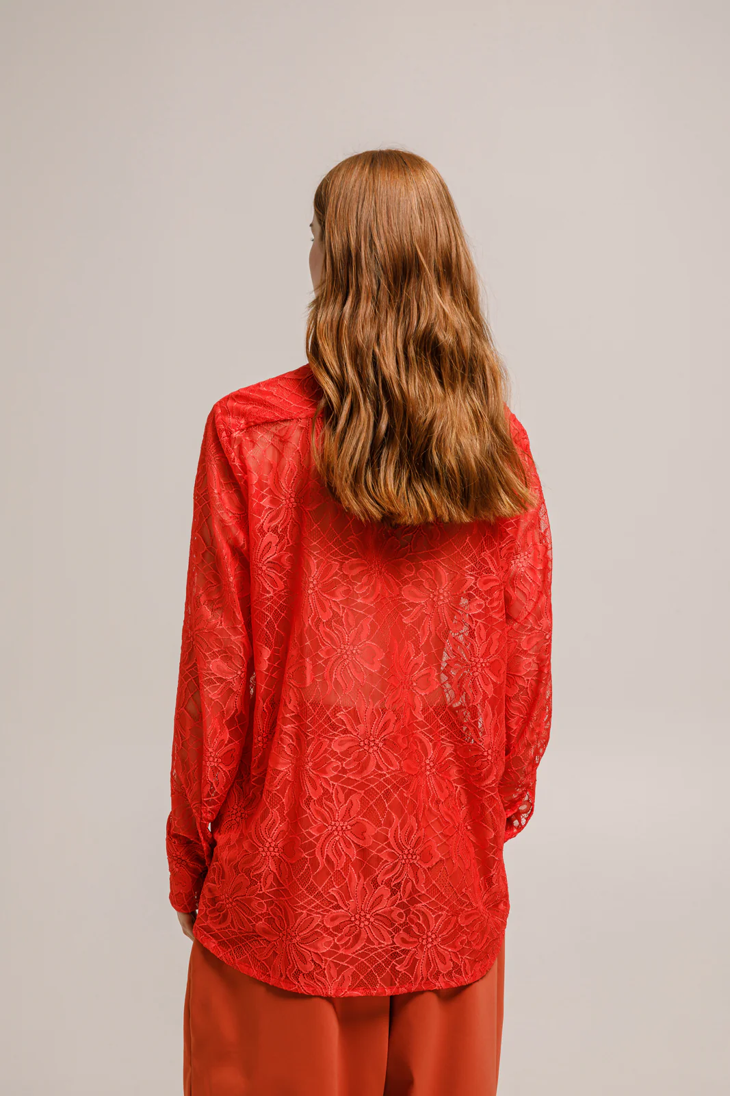 Olina Shirt Lace Orange - Image 4