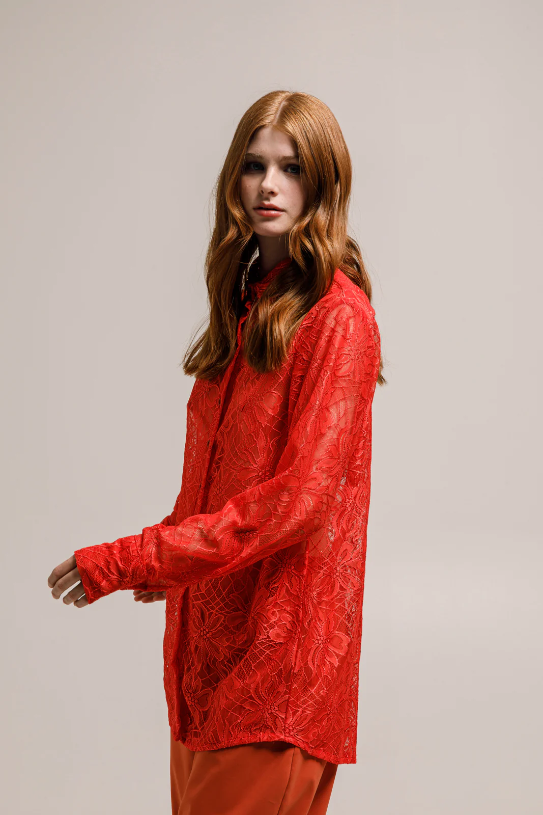 Olina Shirt Lace Orange - Image 5