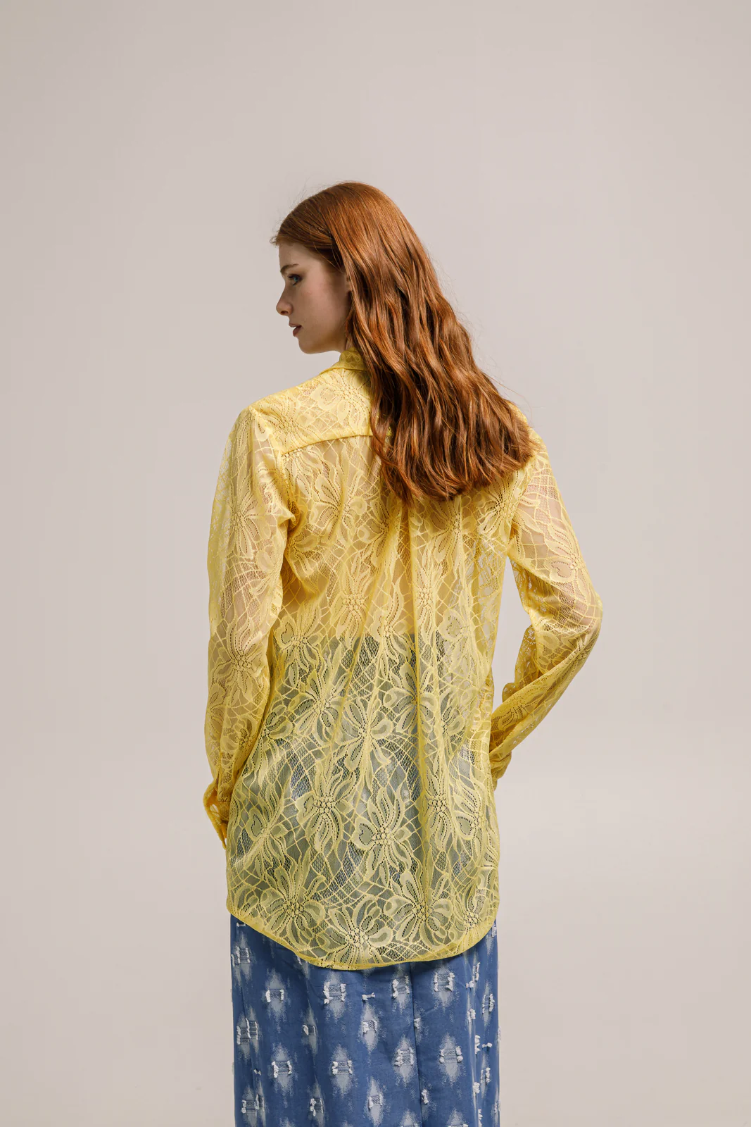 Olina Shirt Lace Yellow - Image 4
