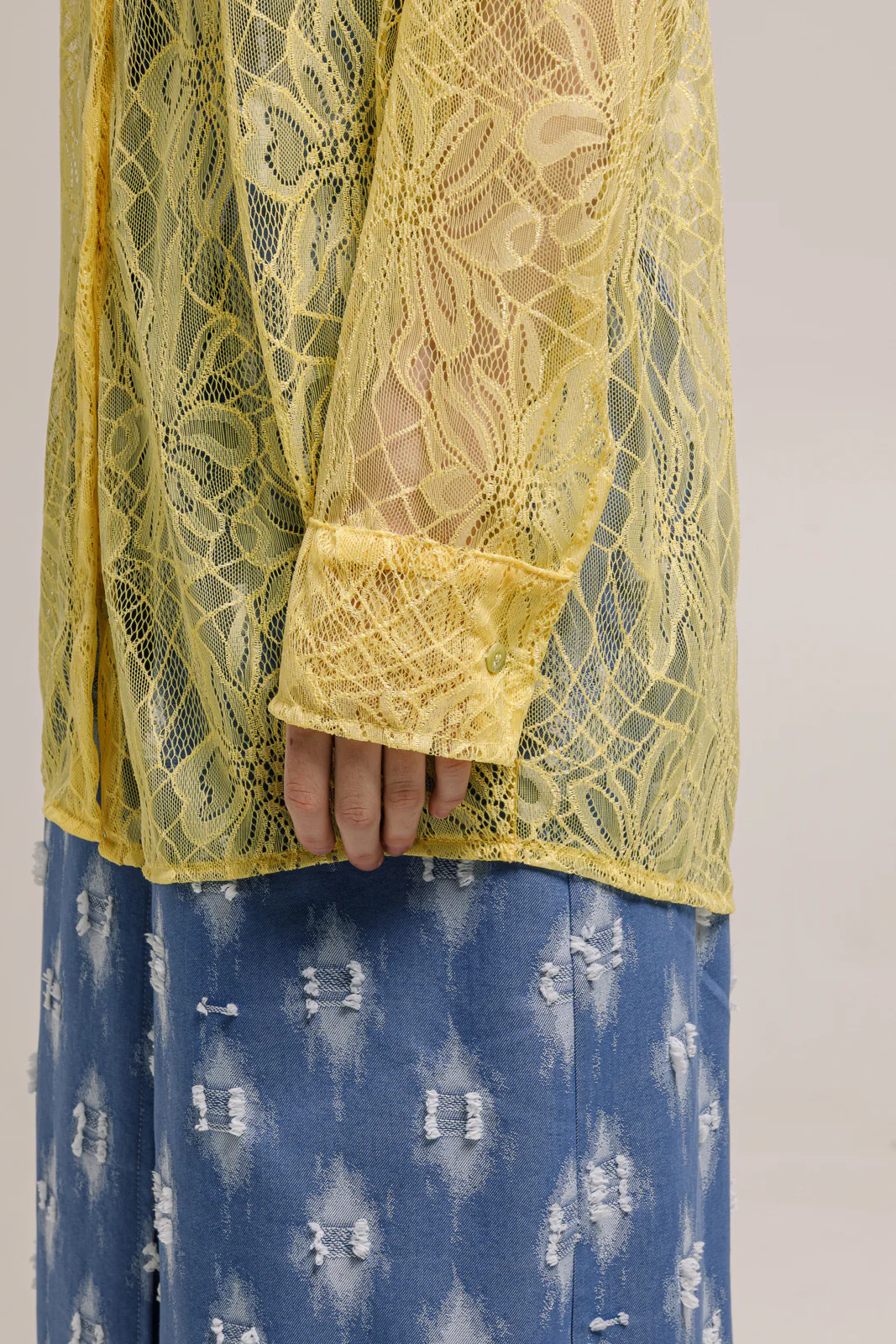 Olina Shirt Lace Yellow - Image 6