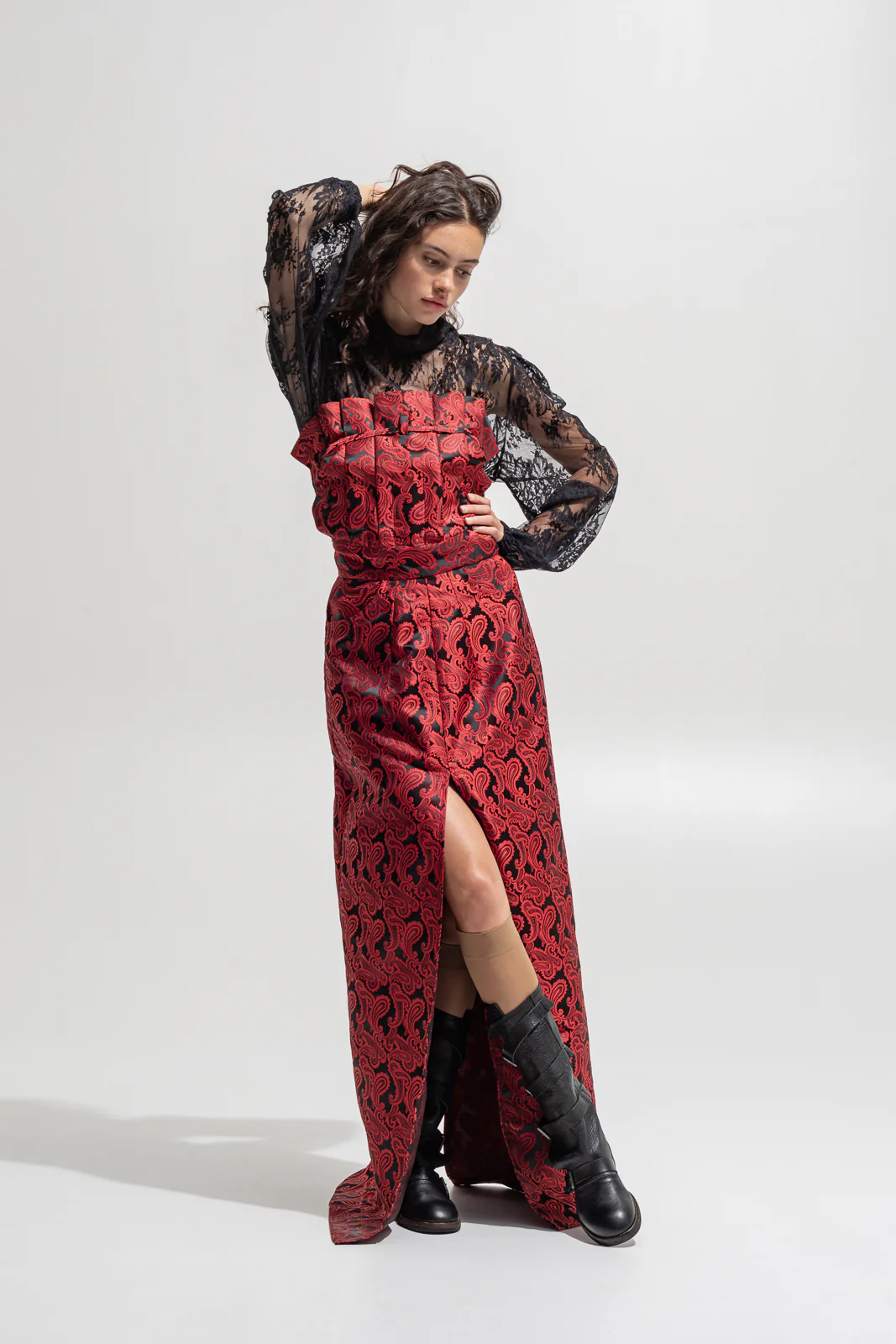 Pelipa Dress Brocade Red - Image 5
