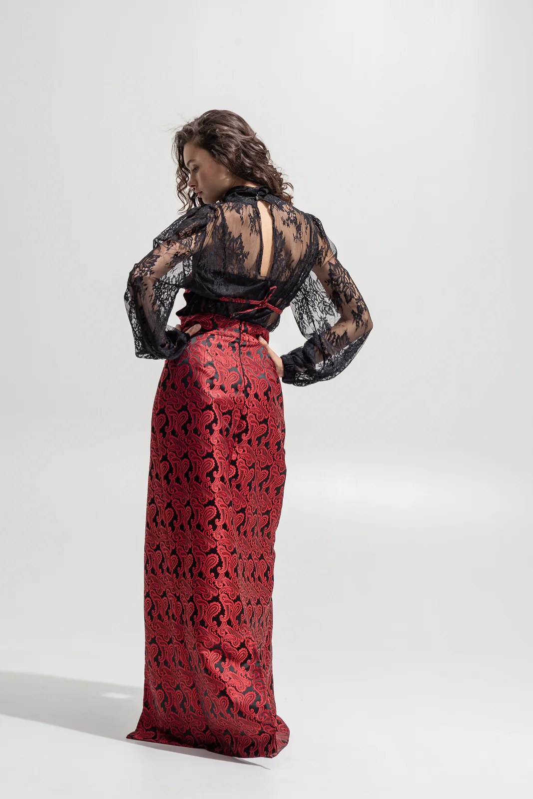 Pelipa Dress Brocade Red - Image 6