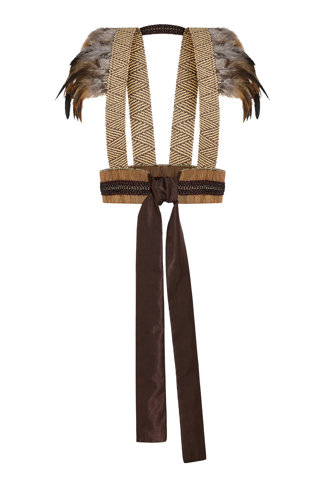 Ganit Feathered Vest Ombre Caramel - Image 6