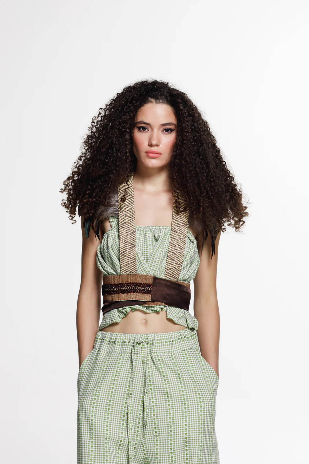 Ganit Feathered Vest Ombre Caramel - Image 7