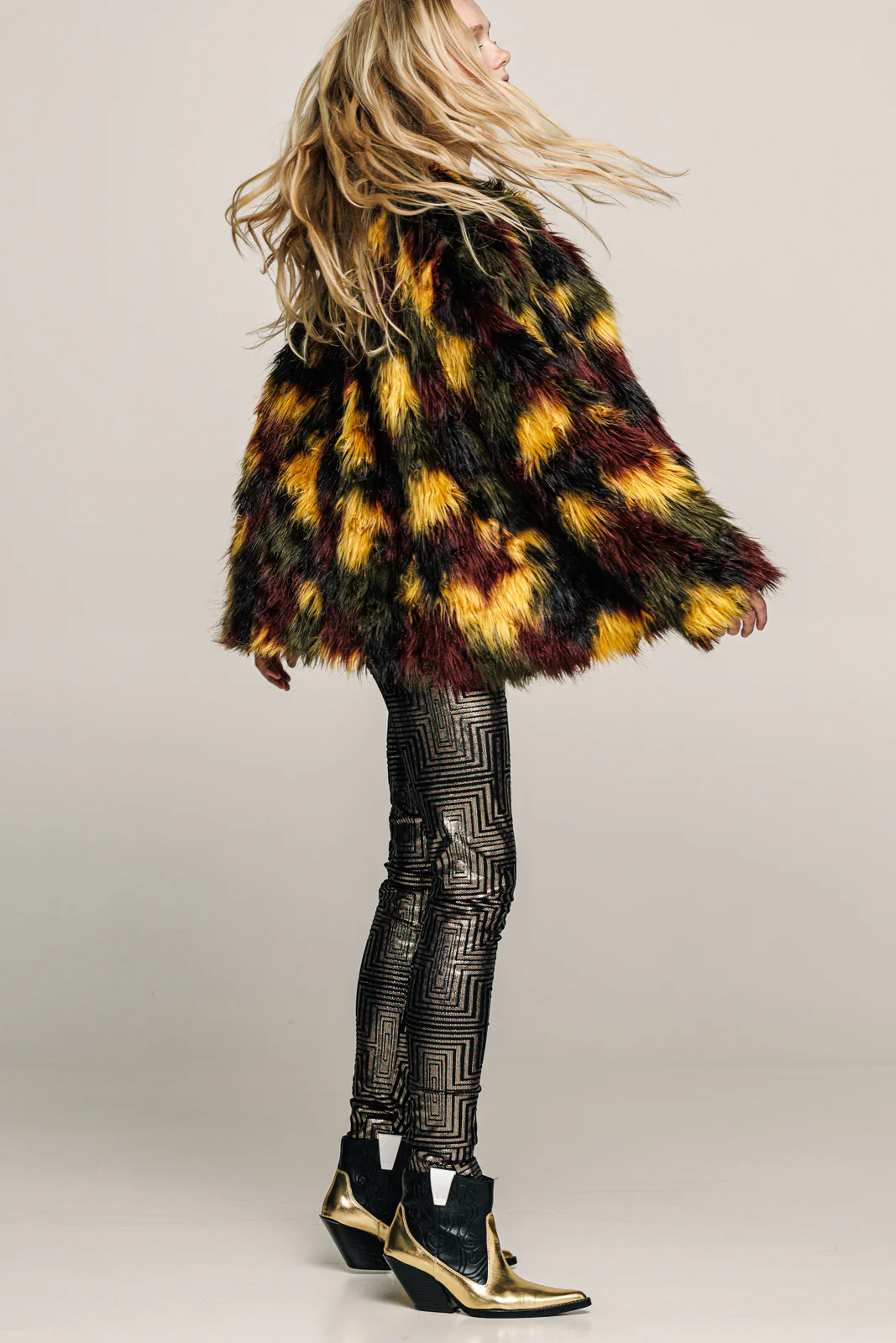 Sani Eco-Fur Coat Polychrome - Image 3
